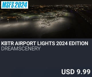 KBTR Airport Lights 2024 Edition by Dreamscenery. USD $9.99