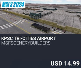 KPSC Tri-Cities Airport by msfscenerybuilders. USD $14.99