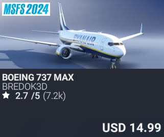 Boeing 737 Max by Bredok3D. USD $14.99