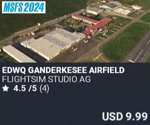 EDWQ Ganderkesee Airfield by FlightSim Studio AG. USD $9.99