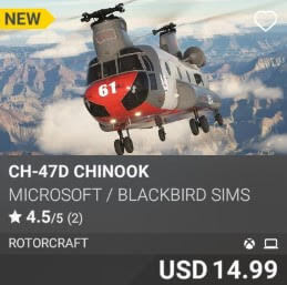 CH-47D Chinook by Microsoft / Blackbird Sims. USD $14.99