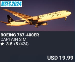 Boeing 767-400ER by Captain Sim. USD $19.99