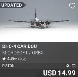 DHC-4 Caribou by Microsoft / Orbx. USD $14.99