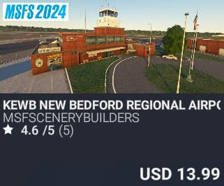 KEWB New Bedford Regional Airport by msfscenerybuilders. USD $13.99