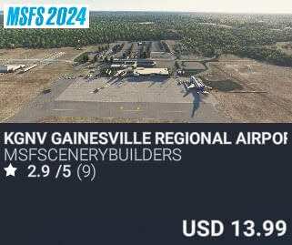 KGNV Gainesville Regional Airport by msfscenerybuilders. USD $13.99