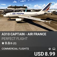 A310 Captain - Air France by Perfect Flight. USD $8.99