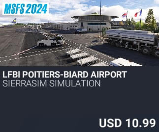 LFBI Poitiers-Biard Airport by Sierrasim Simulation. USD $10.99