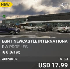 EGNT Newcastle International Airport by RW Profiles. USD $17.99
