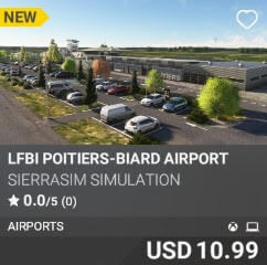 LFBI Poitiers-Biard Airport by Sierrasim Simulation. USD $10.99
