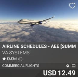 Airline Schedules - AEE [Summer 2025] by VA SYSTEMS. USD $12.49