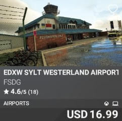 EDXW Sylt Westerland Airport by FSDG. USD $16.99