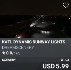 KATL Dynamic Runway Lights by Dreamscenery. USD $5.99