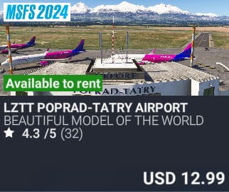 LZTT Poprad-Tatry Airport by BEAUTIFUL MODEL of the WORLD. USD $12.99