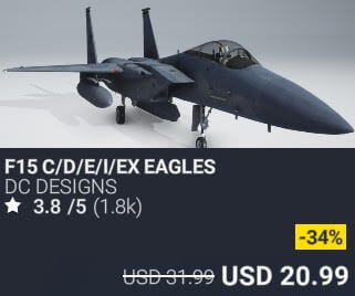 F15 C/D/E/I/EX Eagles by DC Designs. USD $31.99 (on sale for 20.99)