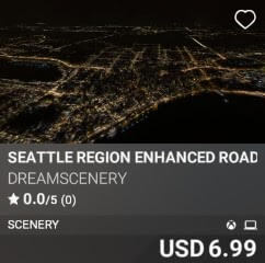 Seattle Region Enhanced Road Lights by Dreamscenery. USD $6.99