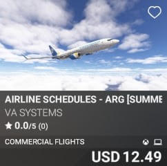 Airline Schedules - ARG [Summer 2025] by VA SYSTEMS. USD $12.49