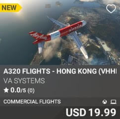 A320 Flights - Hong Kong (VHHH) - Vol 1 by VA SYSTEMS. USD $19.99