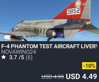 F-4 Phantom Test Aircraft Livery Pack by Novawing24. USD $4.99 (on sale for 4.49)