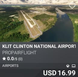 KLIT Clinton National Airport by PropairFlight. USD $16.99