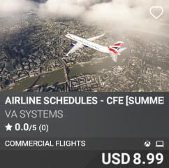 Airline Schedules - CFE [Summer 2025] by VA SYSTEMS. USD $8.99