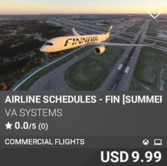 Airline Schedules - FIN [Summer 2025] by VA SYSTEMS. USD $9.99