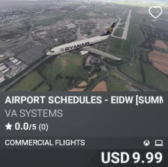 Airport Schedules - EIDW [Summer 2025] by VA SYSTEMS. USD $9.99