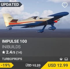 Impulse 100 by iniBuilds. USD $15.99 (on sale for 12.99)