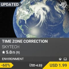 Time Zone Correction by SkyTech. USD $4.99 (on sale for 1.99)