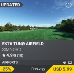 EK76 Tunø Airfield by SimNord. USD $7.99 (on sale for 5.99)