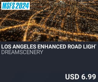 Los Angeles Enhanced Road Lights 2024 Edition by Dreamscenery. USD $6.99