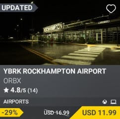 YBRK Rockhampton Airport by Orbx. USD $16.99 (on sale for 11.99)