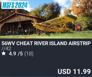 56WV Cheat River Island Airstrip by //42. USD $11.99