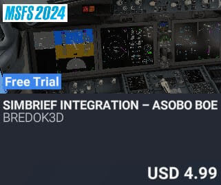SimBrief Integration – Asobo Boeing 737 MAX 8 by Bredok3d. USD $4.99