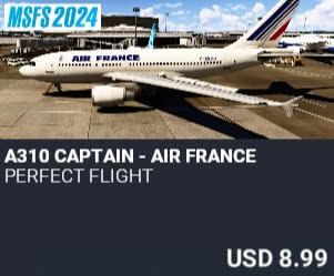 A310 Captain - Air France by Perfect Flight. USD $8.99