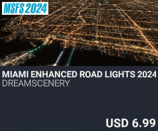 Miami Enhanced Road Lights 2024 Edition by Dreamscenery. USD $6.99