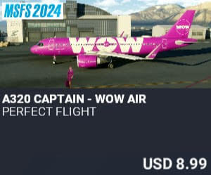 A320 Captain - WOW AIR by Perfect Flight. USD $8.99