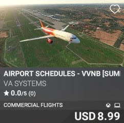 Airport Schedules - VVNB [Summer 2025] by VA SYSTEMS. USD $8.99