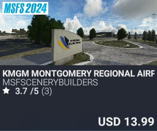 KMGM Montgomery Regional Airport by msfscenerybuilders. USD $13.99