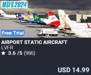 Airport Static Aircraft by LVFR. USD $14.99