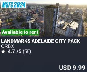 Landmarks Adelaide City Pack by Orbx. USD $9.99