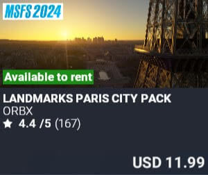 Landmarks Paris City Pack by Orbx. USD $11.99