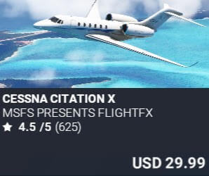 Cessna Citation X by MSFS Presents FlightFX. USD 29.99