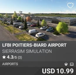 LFBI Poitiers-Biard Airport by Sierrasim Simulation. USD $10.99