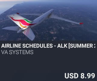 Airline Schedules - ALK [Summer 2025] by VA SYSTEMS. USD $8.99