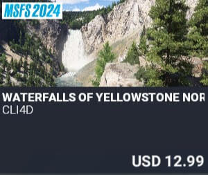 Waterfalls of Yellowstone Northeast Quadrant by Cli4D. USD $12.99