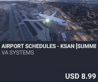 Airport Schedules - KSAN [Summer 2025] by VA SYSTEMS. USD $8.99