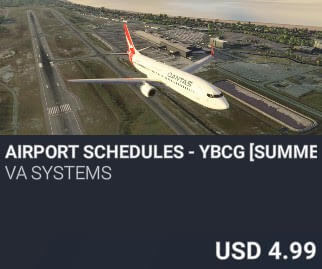 Airport Schedules - YBCG [Summer 2025] by VA SYSTEMS. USD $4.99