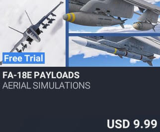 FA-18E Payloads by Aerial Simulations. USD $9.99