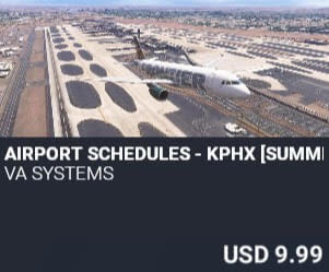 Airport Schedules - KPHX [Summer 2025] by VA SYSTEMS. USD $9.99