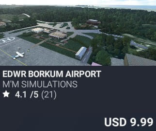 EDWR Borkum Airport by M'M SIMULATIONS. USD $9.99